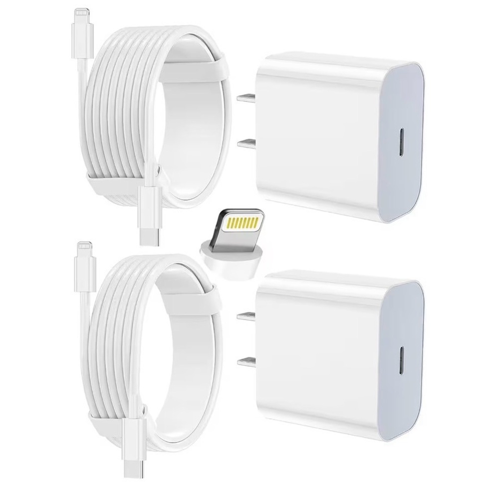 Fast charger Universal White USB-C Fast Wall Charger and Lightning Cable Kit